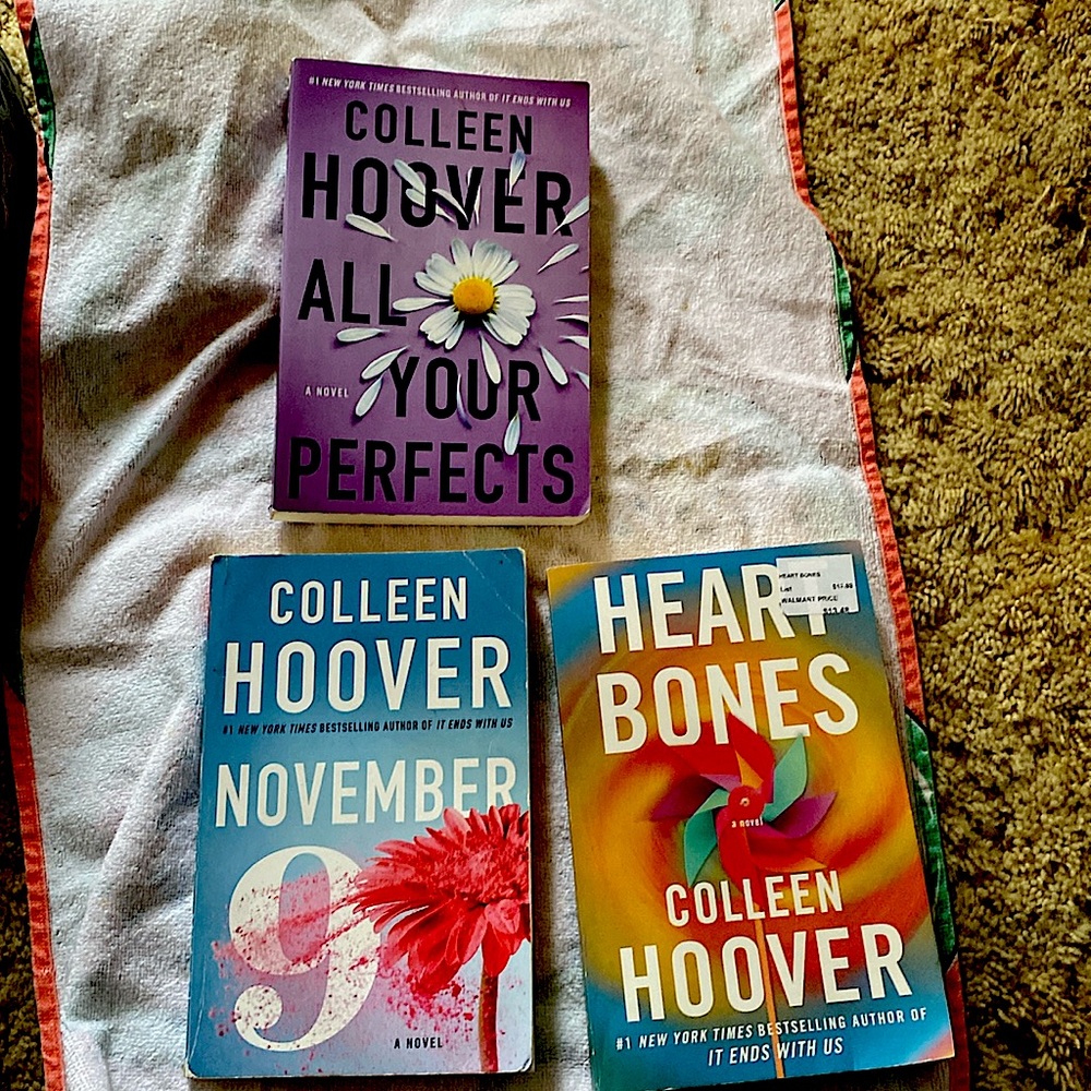 3 Colleen Hoover books.
